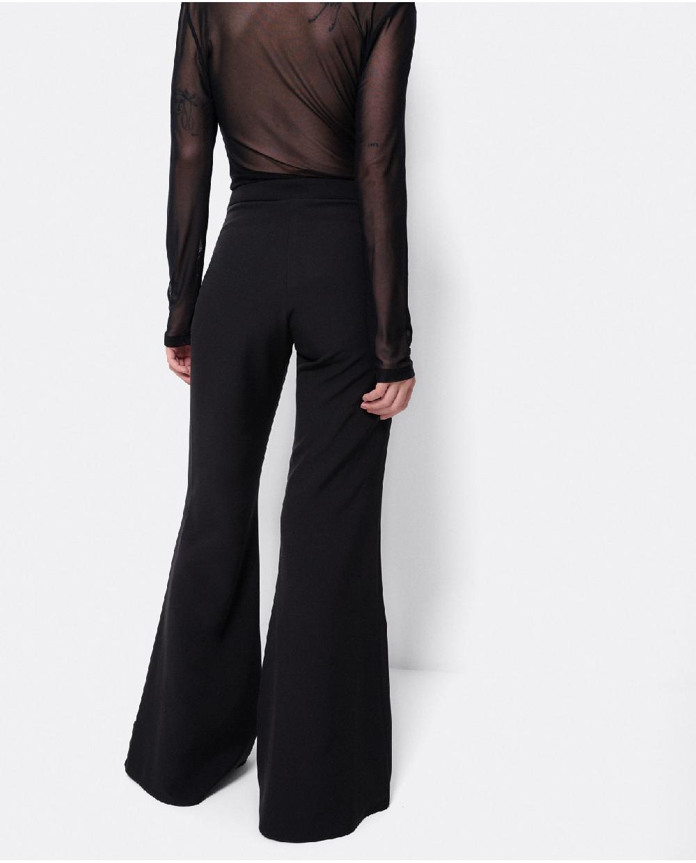Cuplé PANTALON CAMPANA DOBLE TELA NEGRO Venta caliente
