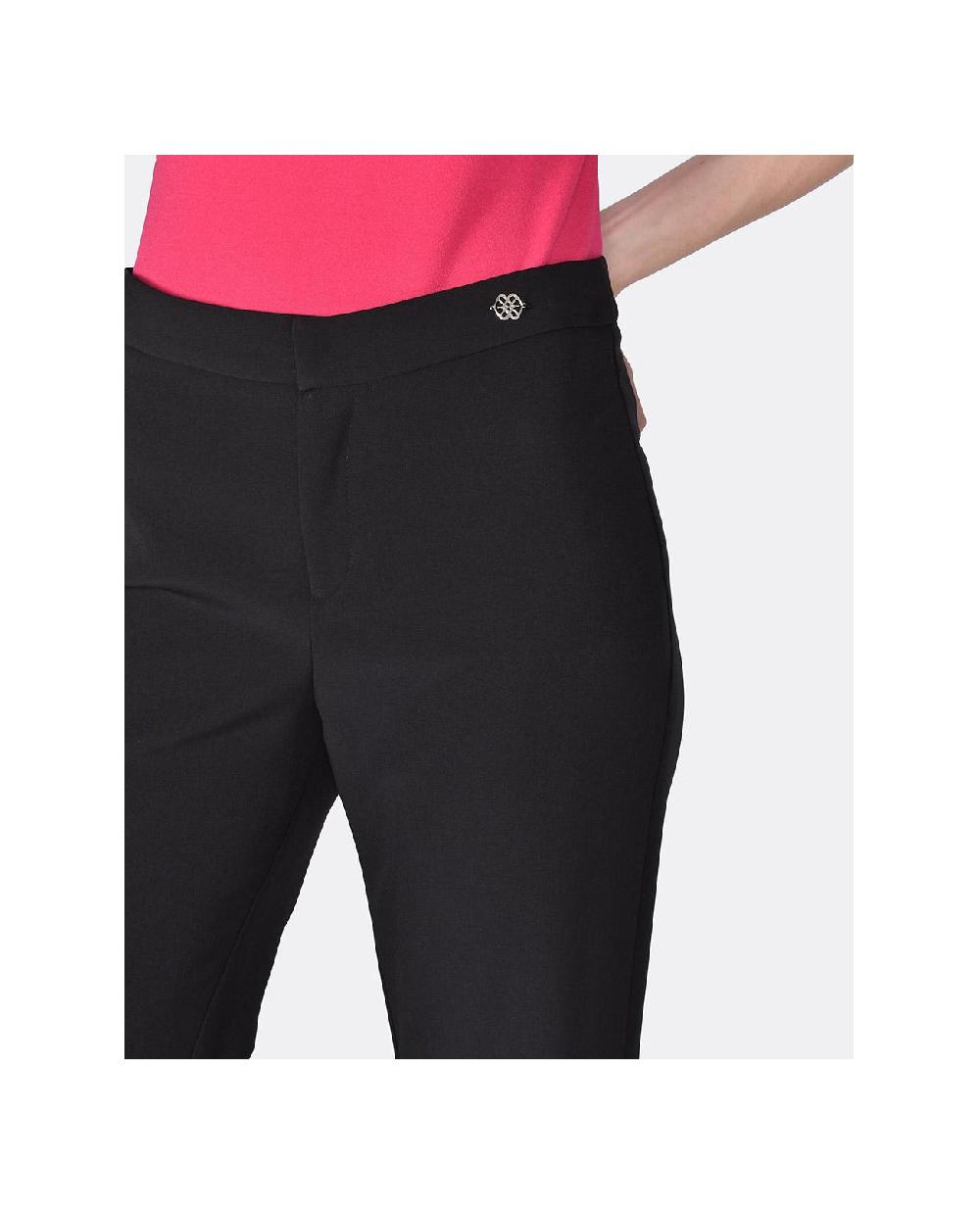 Cuplé PANTALON CAMPANA DOBLE TELA NEGRO Venta caliente