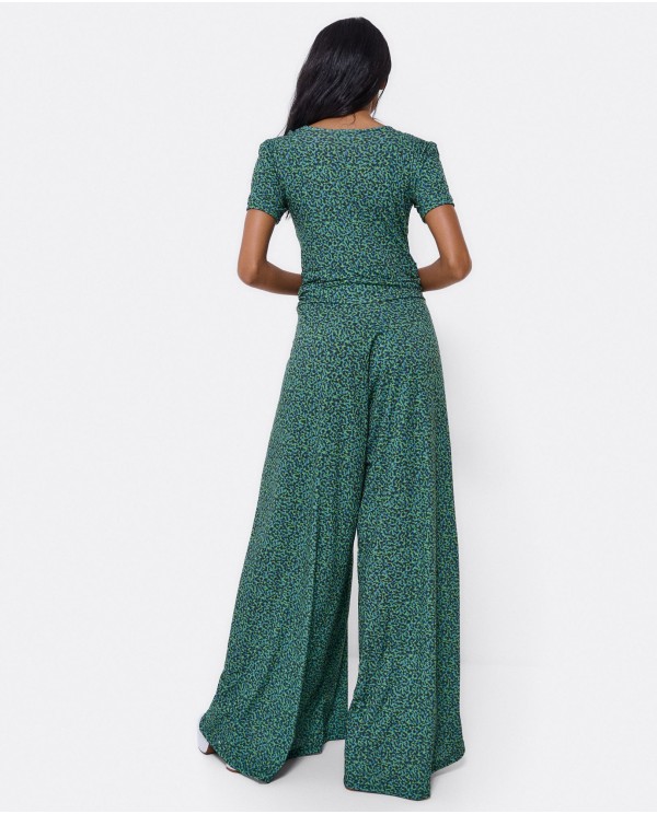 Cuplé MONO NUDO PUNTO LEOPARDO VERDE Rebajas de fábrica