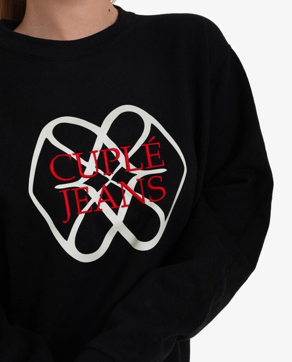 Cuplé SUDADERA NEGRA EN ALGODON CON LOGO CUPLE JEANS Mejor oferta