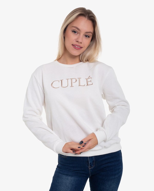 Cuplé SUDADERA BLANCA DE ALGODÓN CON LOGO CUPLÉ Envío gratis