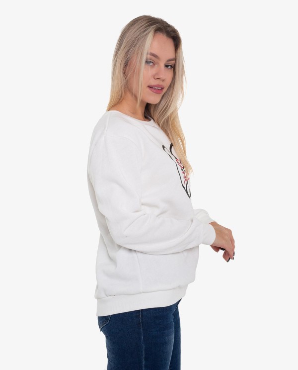 Cuplé SUDADERA BLANCA EN ALGODON CON LOGO CUPLE JEANS Oferta especial