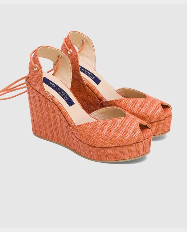 Cuplé CUÑA MOJACAR RAFIA NARANJA Precio ultrabajo