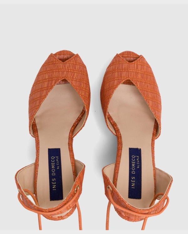 Cuplé CUÑA MOJACAR RAFIA NARANJA Precio ultrabajo