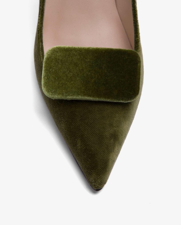 Cuplé ADORNO PARA ZAPATO TERCIOPELO VERDE Rebajas baratas