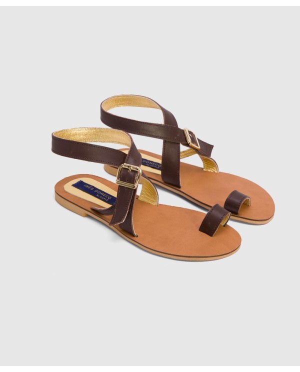 Cuplé SANDALIA LAS NEGRAS NAPA MARRON Rebajas top