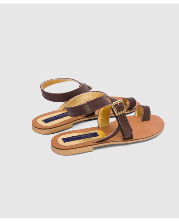Cuplé SANDALIA LAS NEGRAS NAPA MARRON Rebajas top