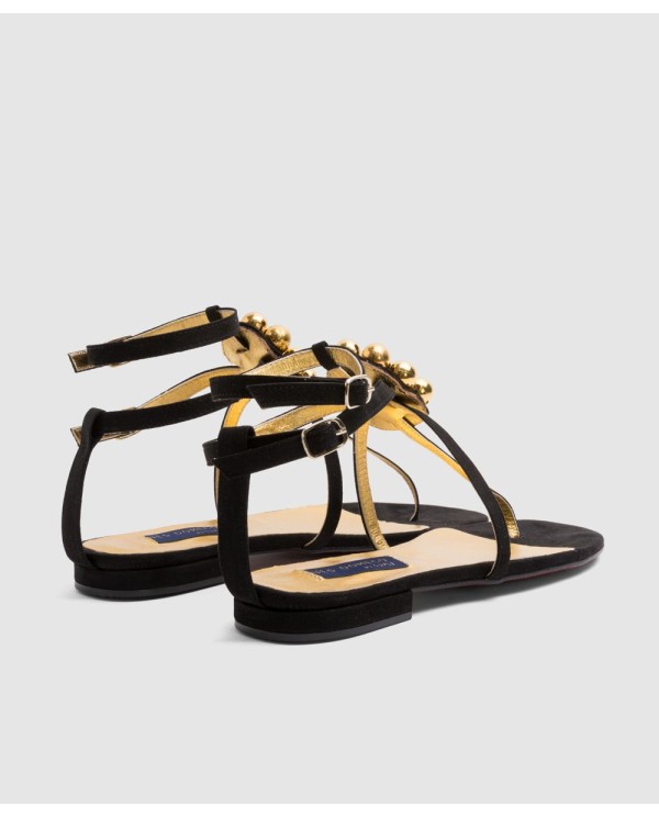 Cuplé SANDALIA TARIFA ULTRASUEDE NEGRO Últimos 3 días