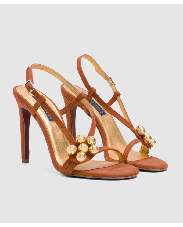 Cuplé SANDALIA DURCAL ALTA ULTRASUEDE NARANJA Precio de fábrica