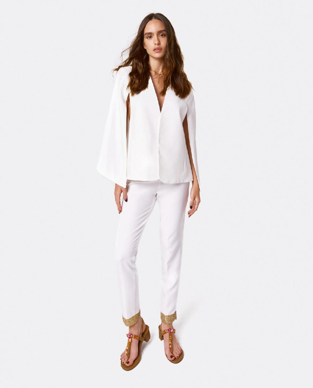 Cuplé CHAQUETA CAPA CREP BLANCO Ahorra y exporta