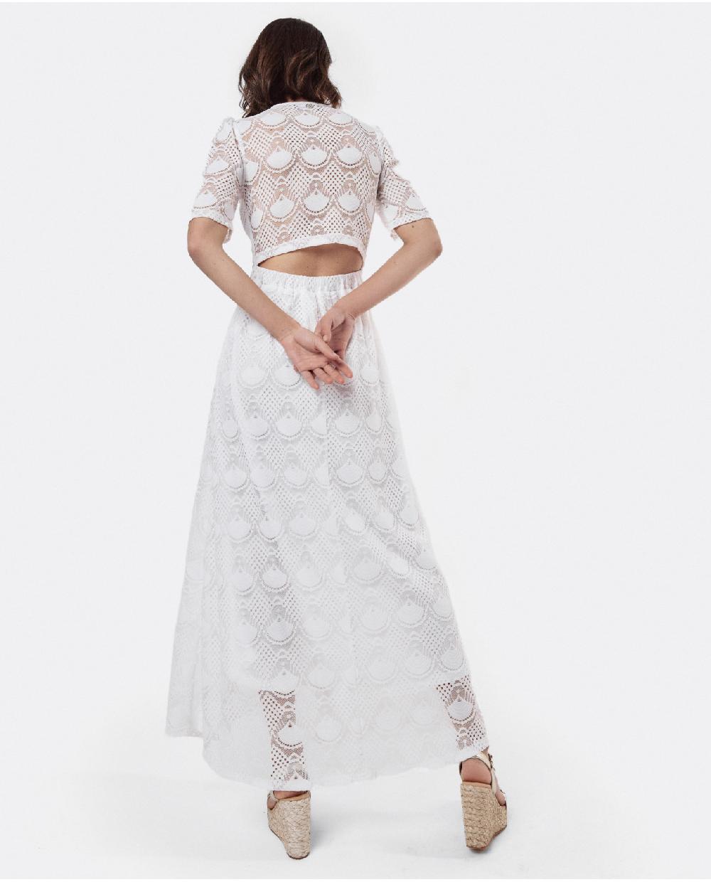 Cuplé VESTIDO ESCOTE ARO PUNTO BLANCO Precios de Black Friday
