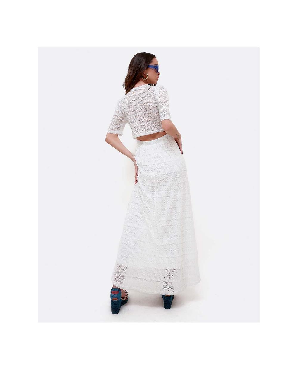 Cuplé VESTIDO ESCOTE ARO PUNTO BLANCO Precios de Black Friday