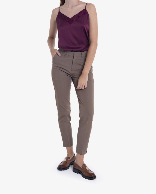 Cuplé PANTALÓN RECTO MARRÓN Ofertas especiales
