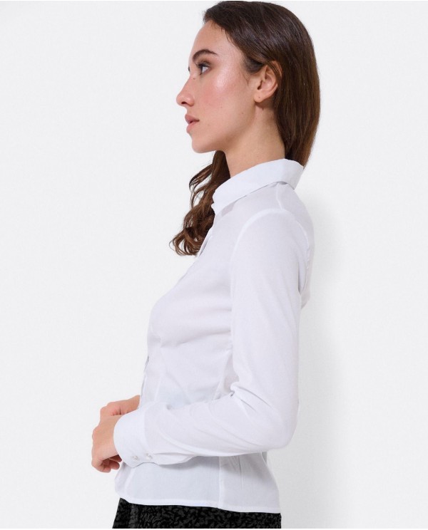 Cuplé CAMISA ENTALLADA POPELÍN BLANCO Grandes ahorros
