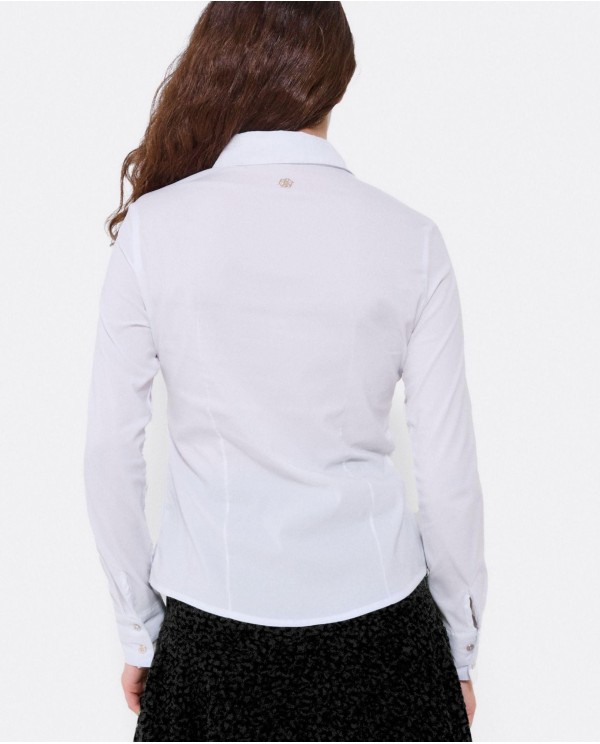 Cuplé CAMISA ENTALLADA POPELÍN BLANCO Grandes ahorros