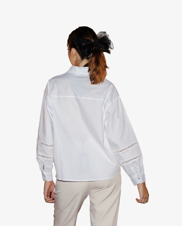 Cuplé CAMISA ESPIGA POPELÍN BLANCO Precio ultrabajo