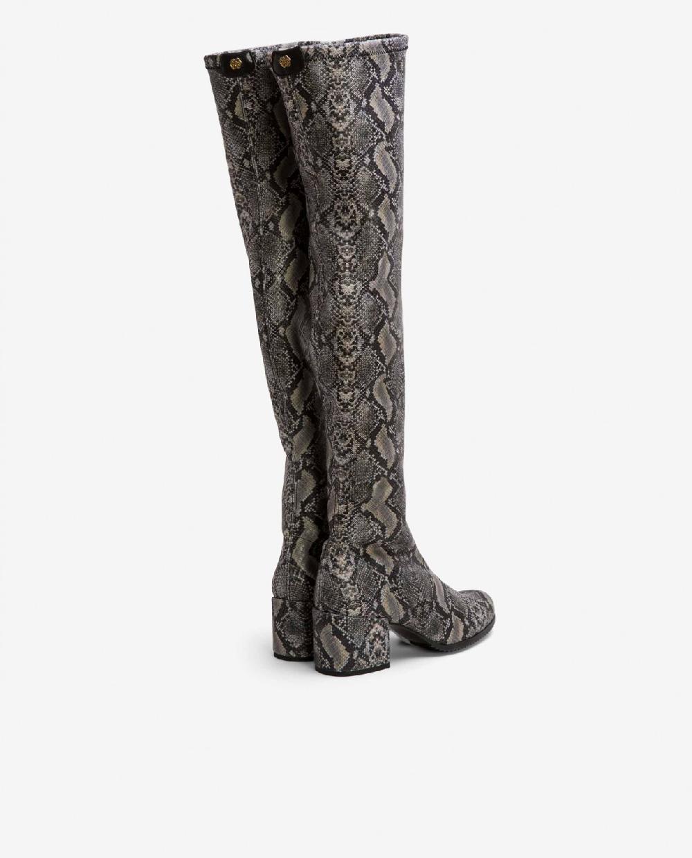 Cuplé BOTA MOSQUETERA STRECH SERPIENTE GRIS Devoluciones gratuitas