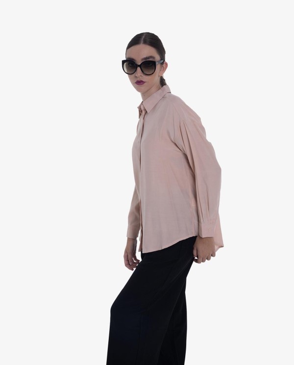 Cuplé CAMISA BÁSICA COLOR NUDE Venta caliente