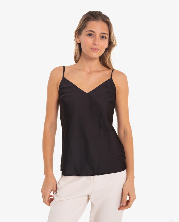 Cuplé TOP LENCERO NEGRO CON ESCOTE EN V Gran oferta