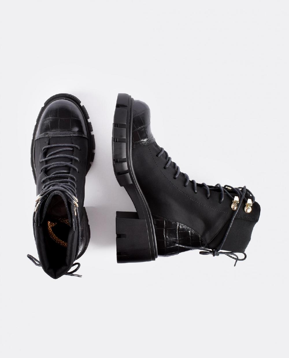 Cuplé BOTIN CORDONES LICRA STRECH NEGRO Tienda