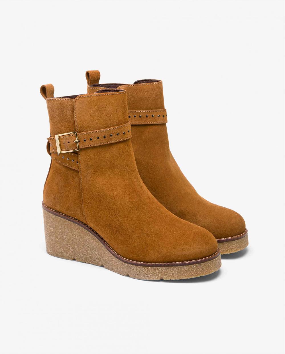 Cuplé BOTIN CUÑA SERRAJE CUERO Envío internacional gratuito