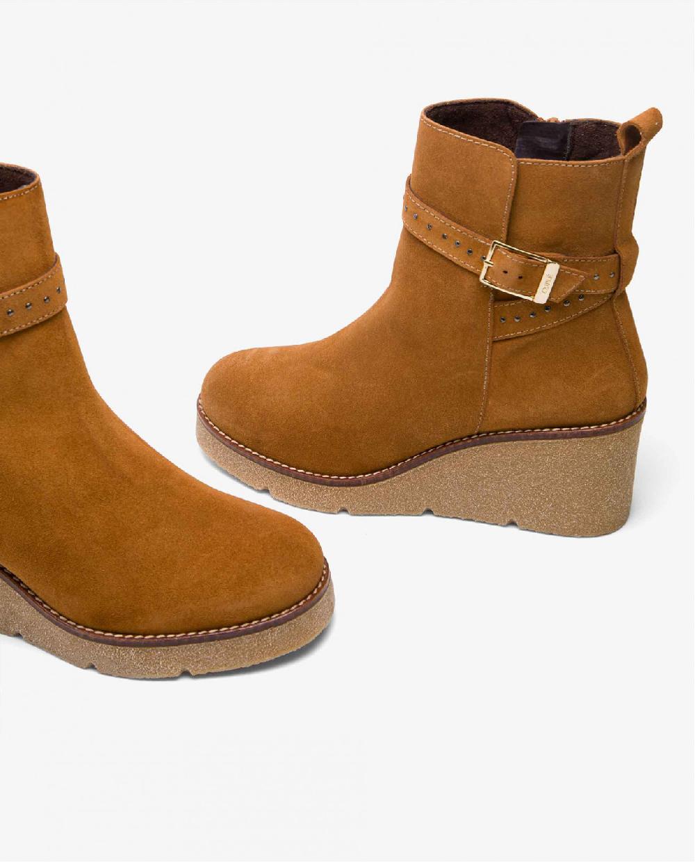 Cuplé BOTIN CUÑA SERRAJE CUERO Envío internacional gratuito