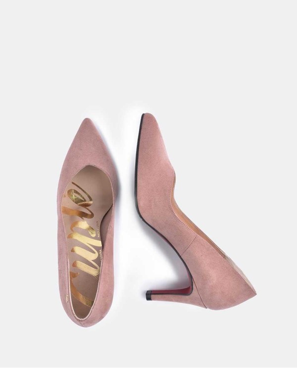 Cuplé SALÓN ROSA PALO DE ULTRASUEDE CON PUNTA FINA Y TACÓN MEDIO Ofertas especiales