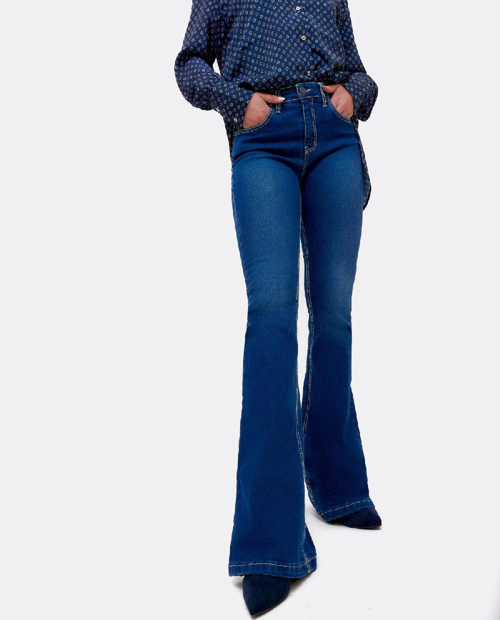 Cuplé PANTALÓN VAQUERO CON CAMPANA VAQUERO MARINO Grandes ahorros