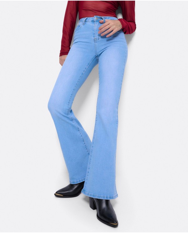 Cuplé PANTALÓN VAQUERO CON CAMPANA VAQUERO AZUL Rebajas de fin de temporada