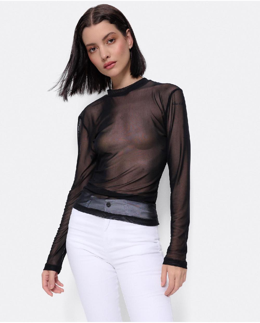 Cuplé TOP TUL NEGRO Rebajas