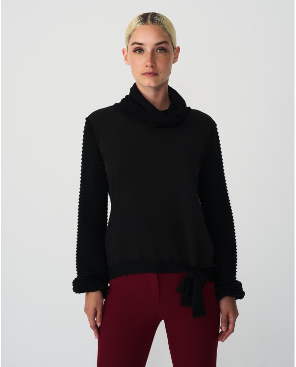 Cuplé JERSEY PUÑOS PUNTO NEGRO Venta caliente