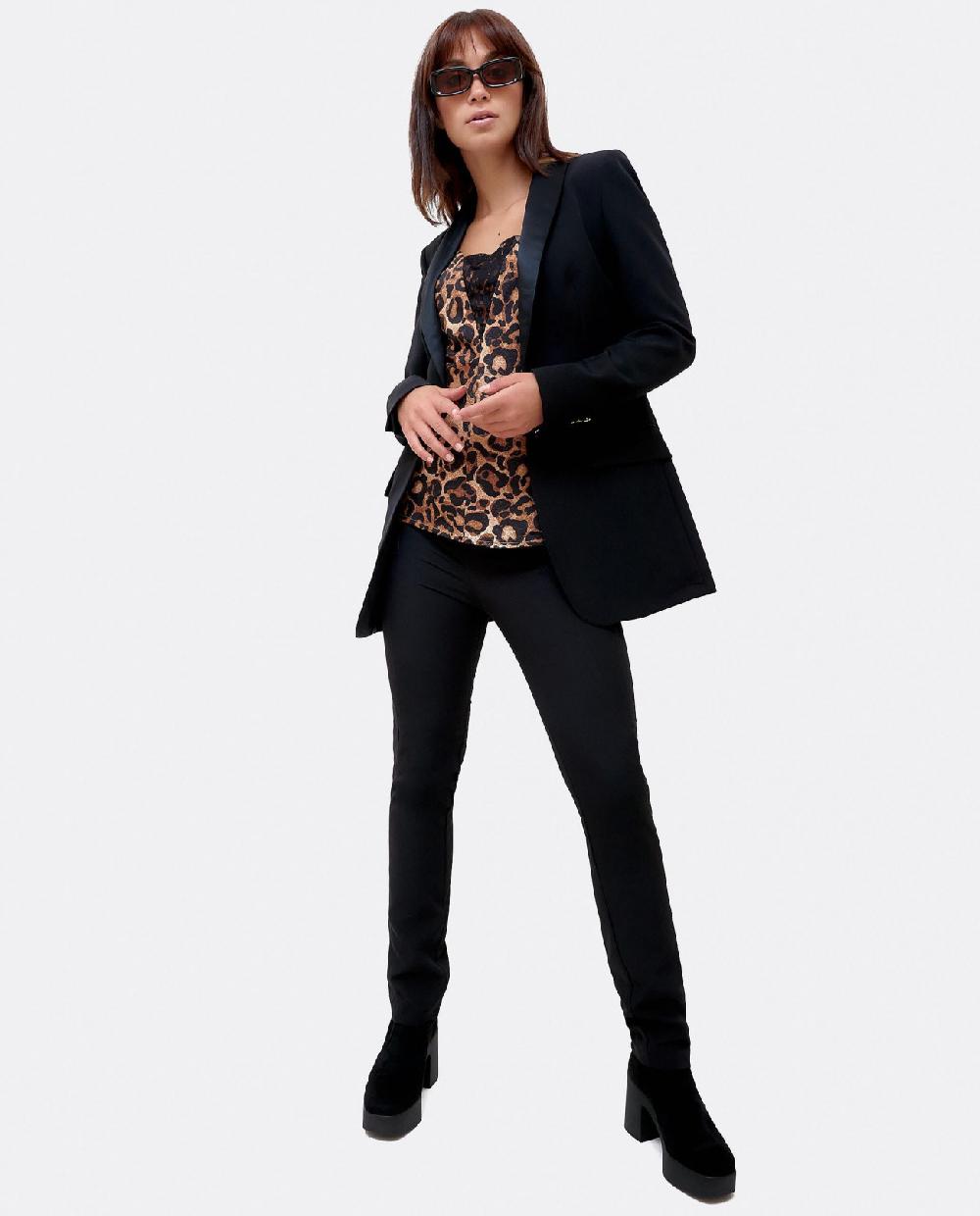 Cuplé PANTALON PITILLO DOBLE TELA NEGRO