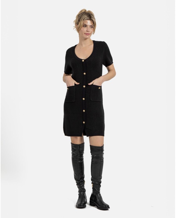 Cuplé VESTIDO BOTONES PUNTO NEGRO Últimos 3 días