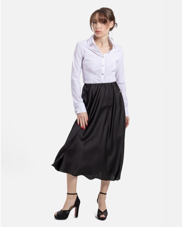 Cuplé FALDA MIDI SATEN NEGRO Últimos 2 días