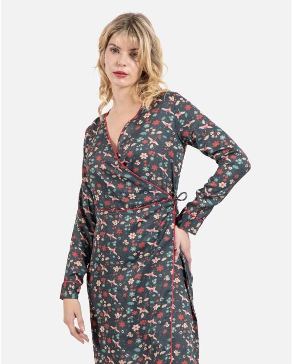 Cuplé KIMONO CREP ESTAMPADO ASIÁTICO Promoción por tiempo limitado