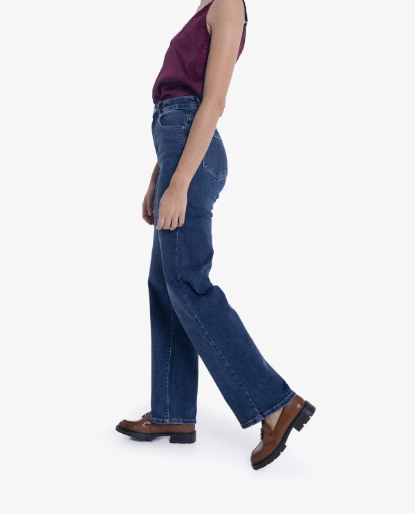 Cuplé VAQUERO RECTO DE DENIM AZUL CLÁSICO Superdescuento
