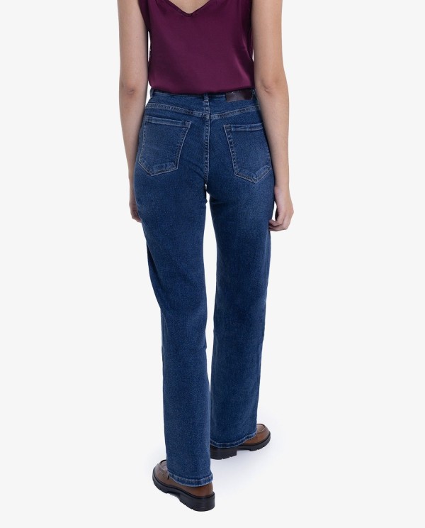 Cuplé VAQUERO RECTO DE DENIM AZUL CLÁSICO Superdescuento