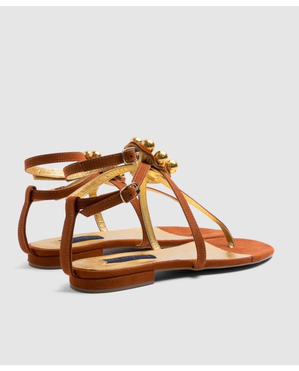 Cuplé SANDALIA TARIFA ULTRASUEDE NARANJA En oferta