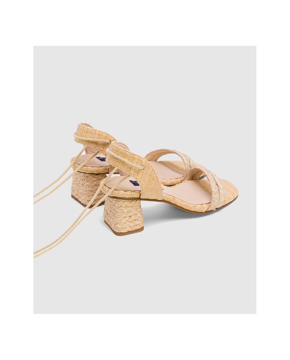 Cuplé SANDALIA ZAHARA RAFIA BEIG Oferta exclusiva