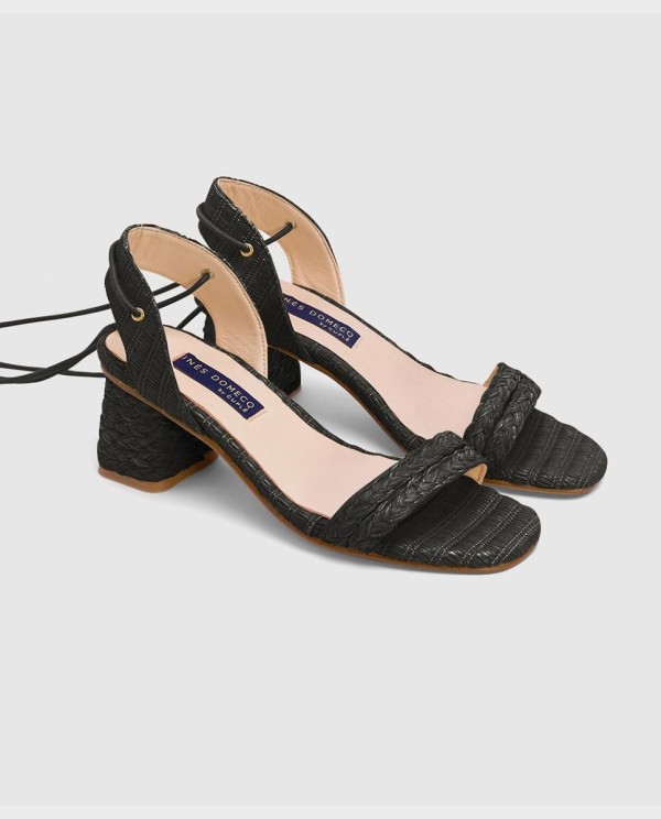 Cuplé SANDALIA ZAHARA RAFIA NEGRO Última moda