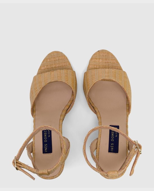Cuplé SANDALIA ALMUÑECAR RAFIA BEIG Descuento por venta flash