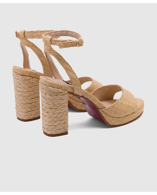 Cuplé SANDALIA ALMUÑECAR RAFIA BEIG Descuento por venta flash