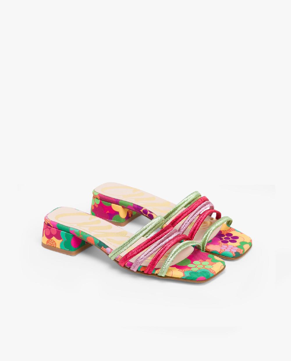 Cuplé SANDALIA TIRAS TEJIDO MULTICOLOR En oferta