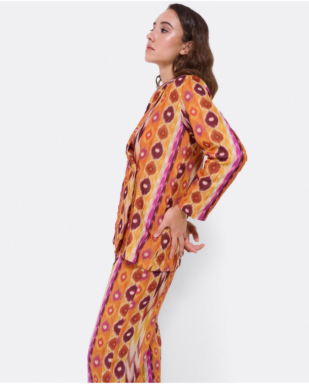 Cuplé CHAQUETA CRUZADA TEJIDO ESTAMPADO ÉTNICO Ventas relámpago