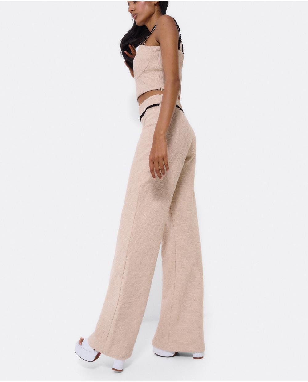 Cuplé PANTALON PUNTILLA TWEED BEIG Descuento