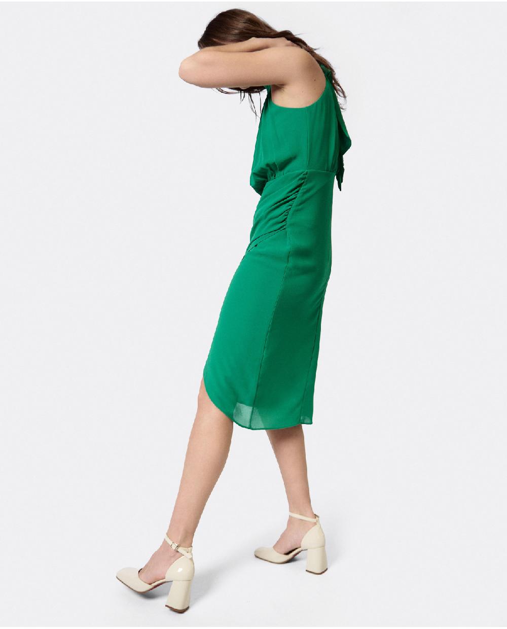 Cuplé VESTIDO ESCOTE HALTER GASA VERDE Mejor oferta