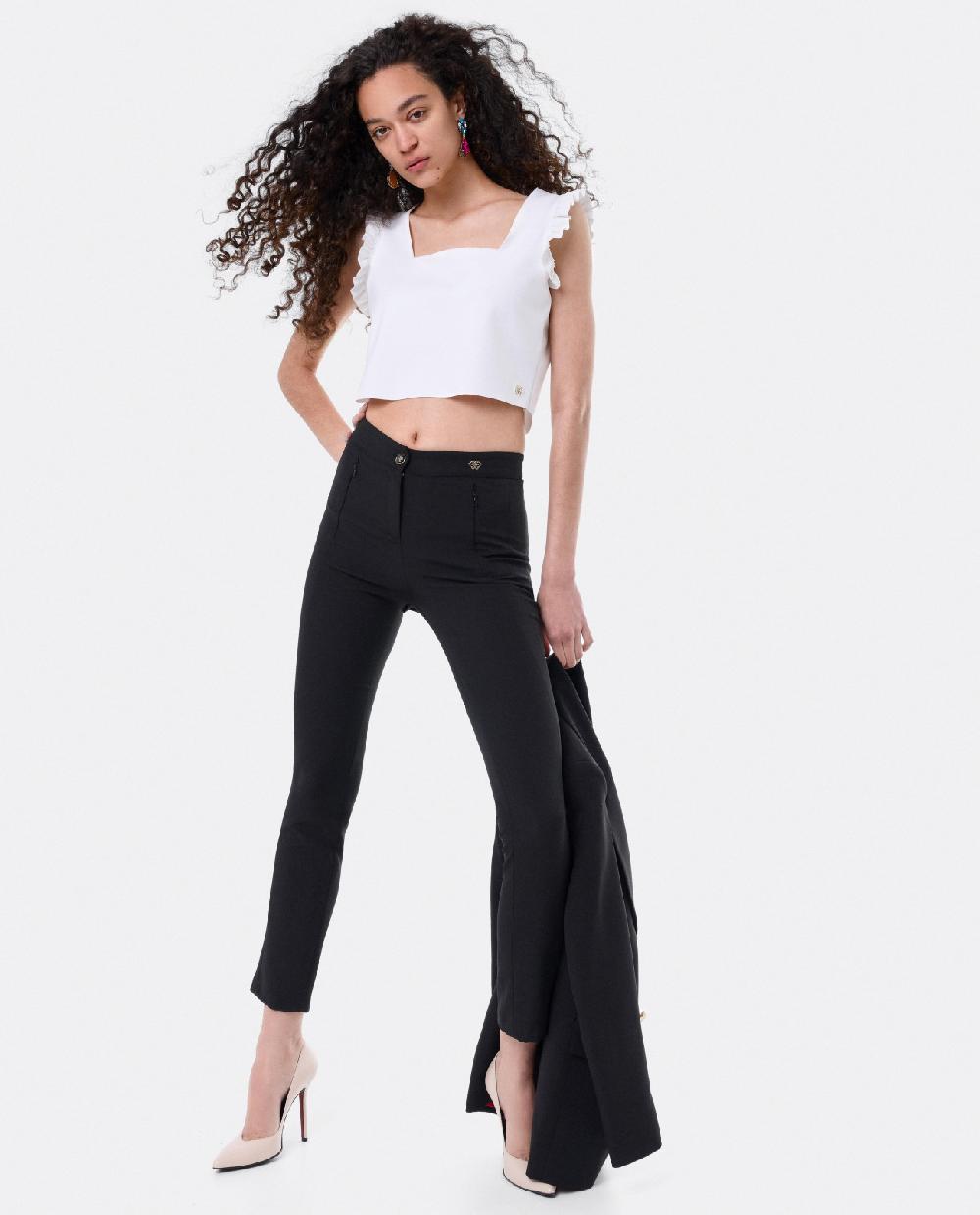 Cuplé CROP TOP VOLANTE NEOPRENO BLANCO Envío gratis
