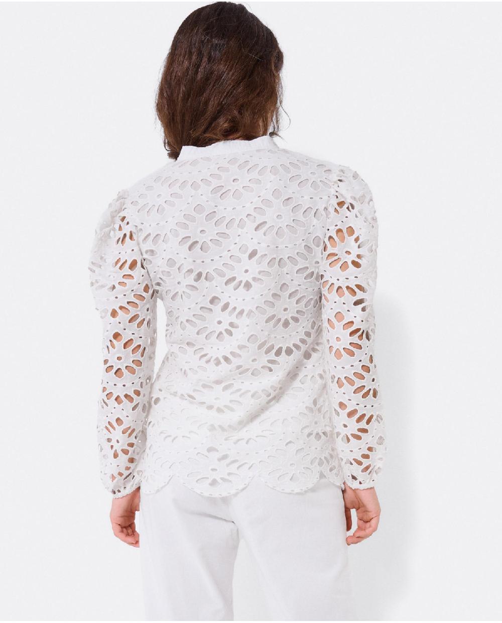 Cuplé BLUSA ESCOTE PICO GUIPUR BLANCO Envío gratis