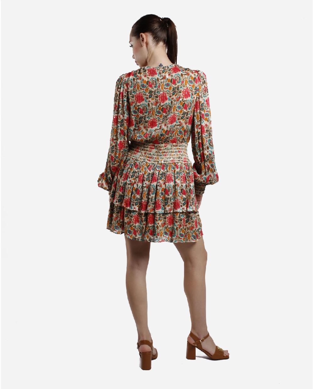 Cuplé MINI VESTIDO VOLANTES GASA ESTAMPADO FLORES Solo hoy