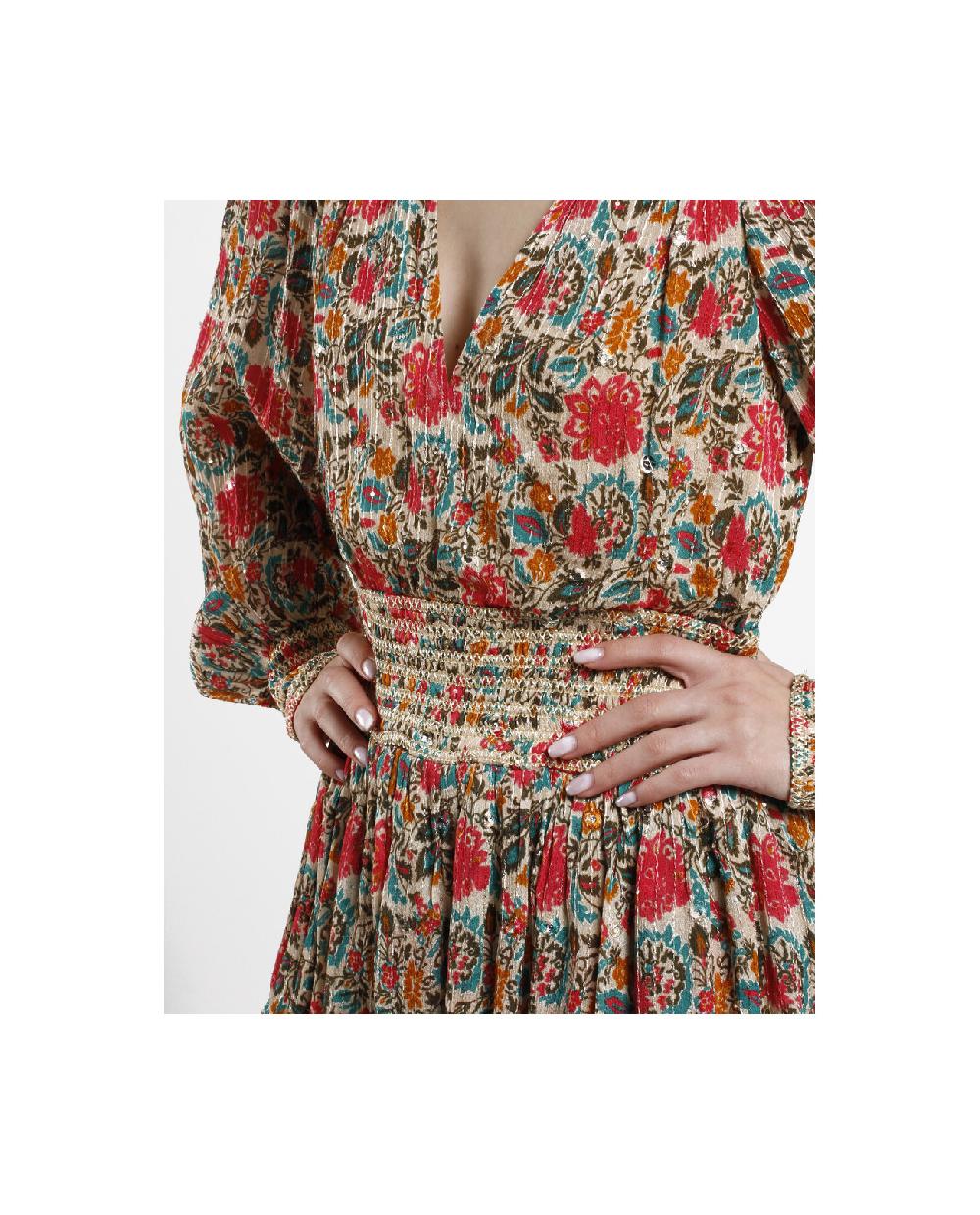 Cuplé MINI VESTIDO VOLANTES GASA ESTAMPADO FLORES Solo hoy